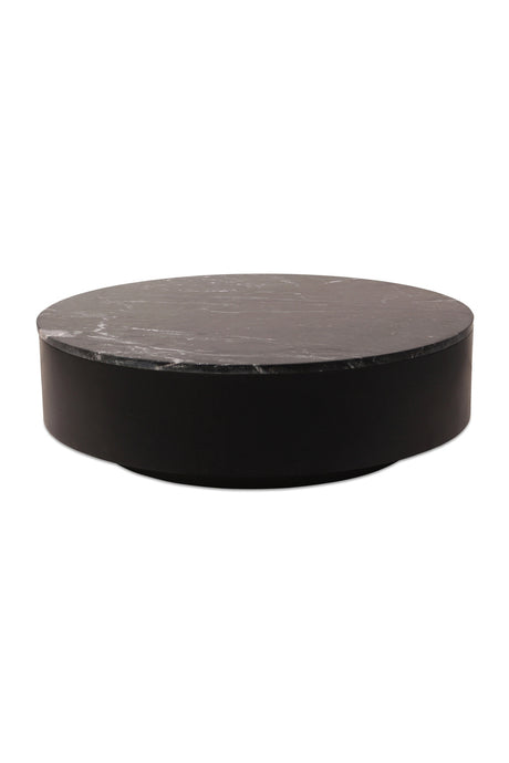   Modern European furniture - Black Marble Round Coffee Table - www.oroa.com | Oroa.com