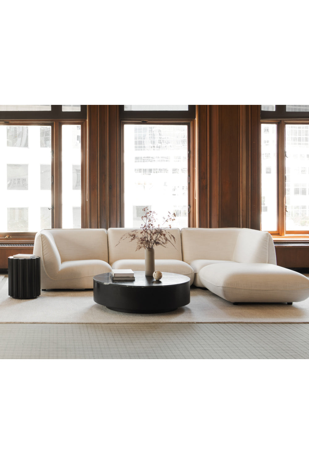  Modern European furniture - Black Marble Round Coffee Table - www.oroa.com | Oroa.com