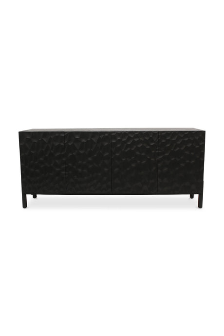   Modern European furniture - Black Oak Chiseled 4-Door Sideboard - www.oroa.com | Oroa.com