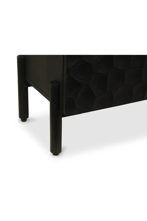   Modern European furniture - Black Oak Chiseled 4-Door Sideboard - www.oroa.com | Oroa.com