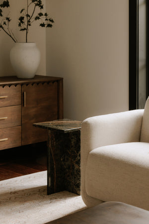   Modern European furniture - Scalloped Edge 3-Drawer Sideboard - www.oroa.com | Oroa.com