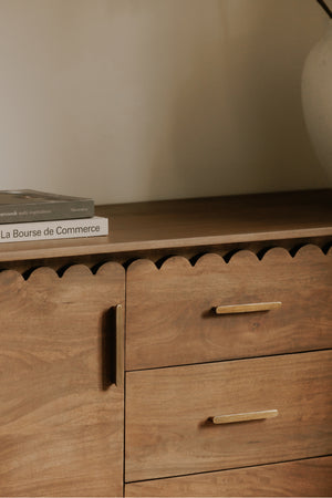   Modern European furniture - Scalloped Edge 3-Drawer Sideboard - www.oroa.com | Oroa.com