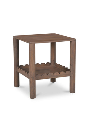   Modern European furniture - Scalloped Edge Brown Side Table - www.oroa.com | Oroa.com