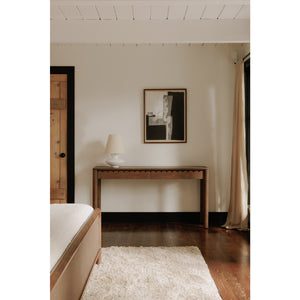  Modern European furniture - Wooden Scalloped 2-Drawer Console Table - www.oroa.com | Oroa.com