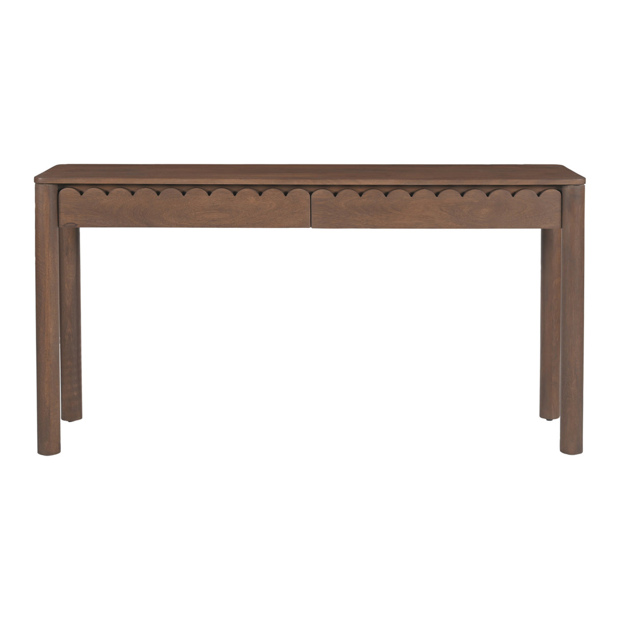   Modern European furniture - Wooden Scalloped 2-Drawer Console Table - www.oroa.com | Oroa.com