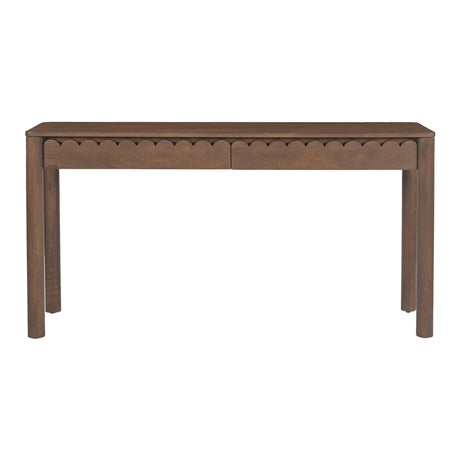   Modern European furniture - Wooden Scalloped 2-Drawer Console Table - www.oroa.com | Oroa.com