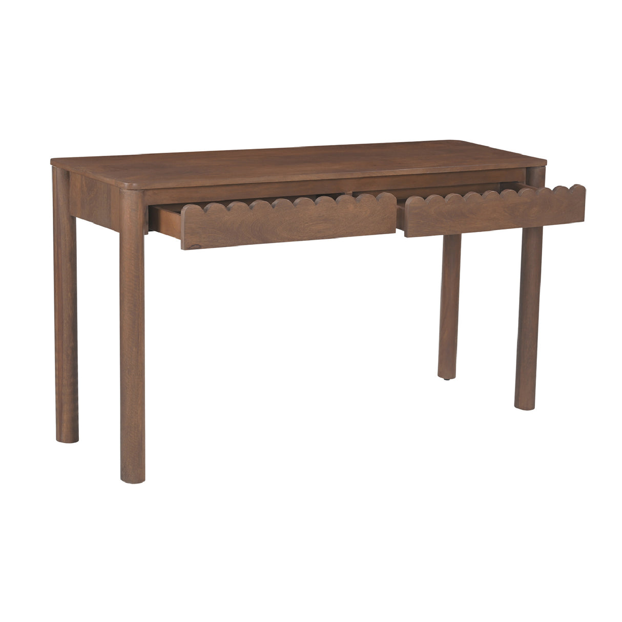   Modern European furniture - Wooden Scalloped 2-Drawer Console Table - www.oroa.com | Oroa.com