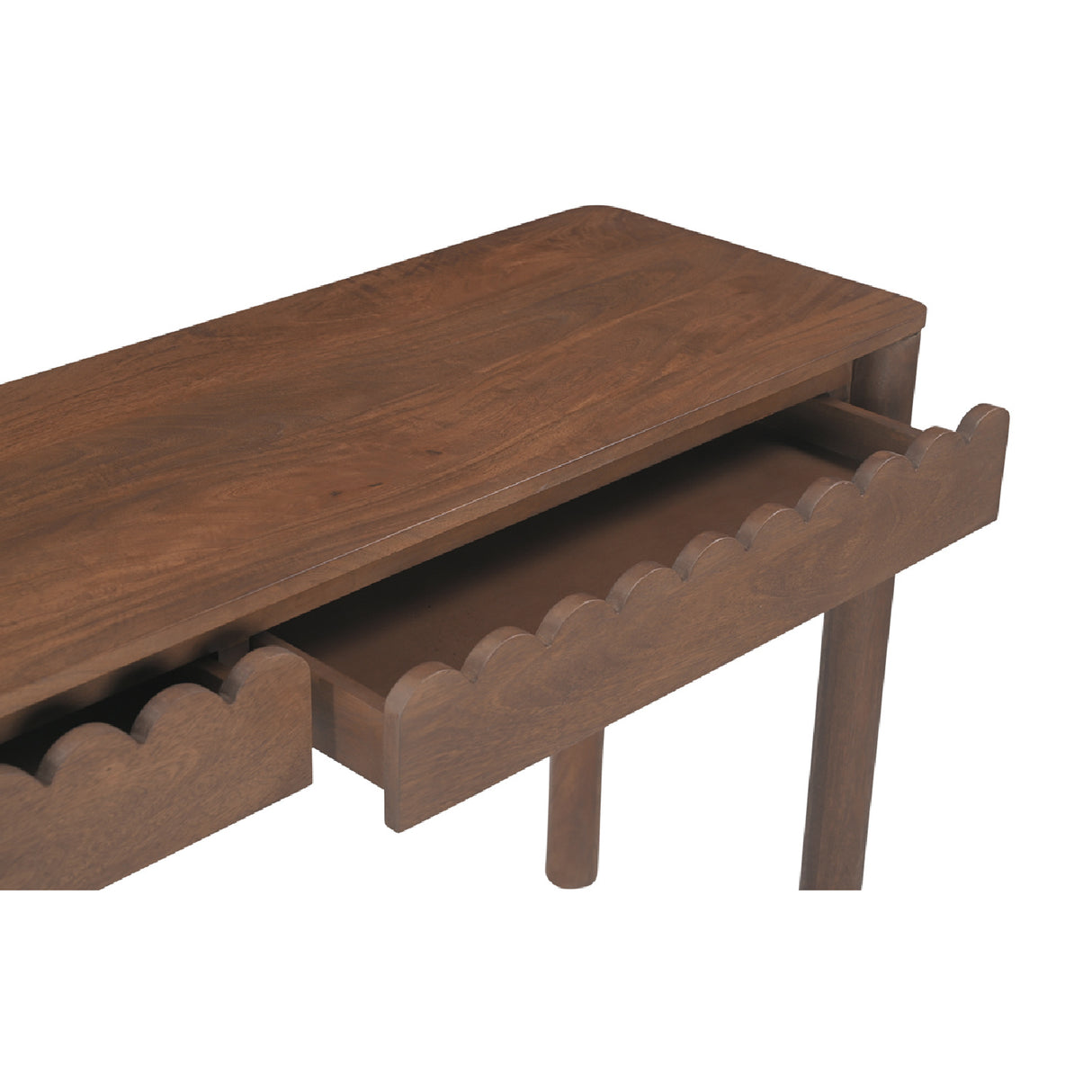   Modern European furniture - Wooden Scalloped 2-Drawer Console Table - www.oroa.com | Oroa.com