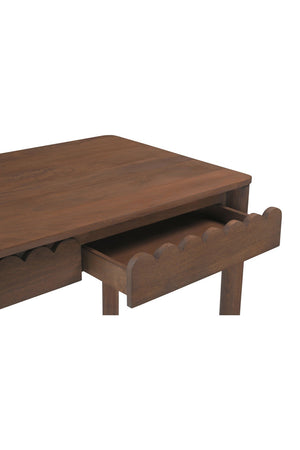   Modern European furniture - Scalloped Edge Wooden 3-Drawer Desk - www.oroa.com | Oroa.com
