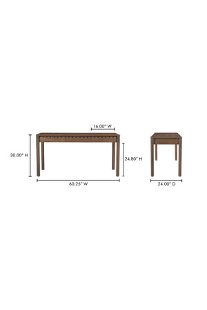   Modern European furniture - Scalloped Edge Wooden 3-Drawer Desk - www.oroa.com | Oroa.com