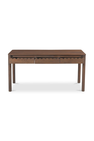   Modern European furniture - Scalloped Edge Wooden 3-Drawer Desk - www.oroa.com | Oroa.com