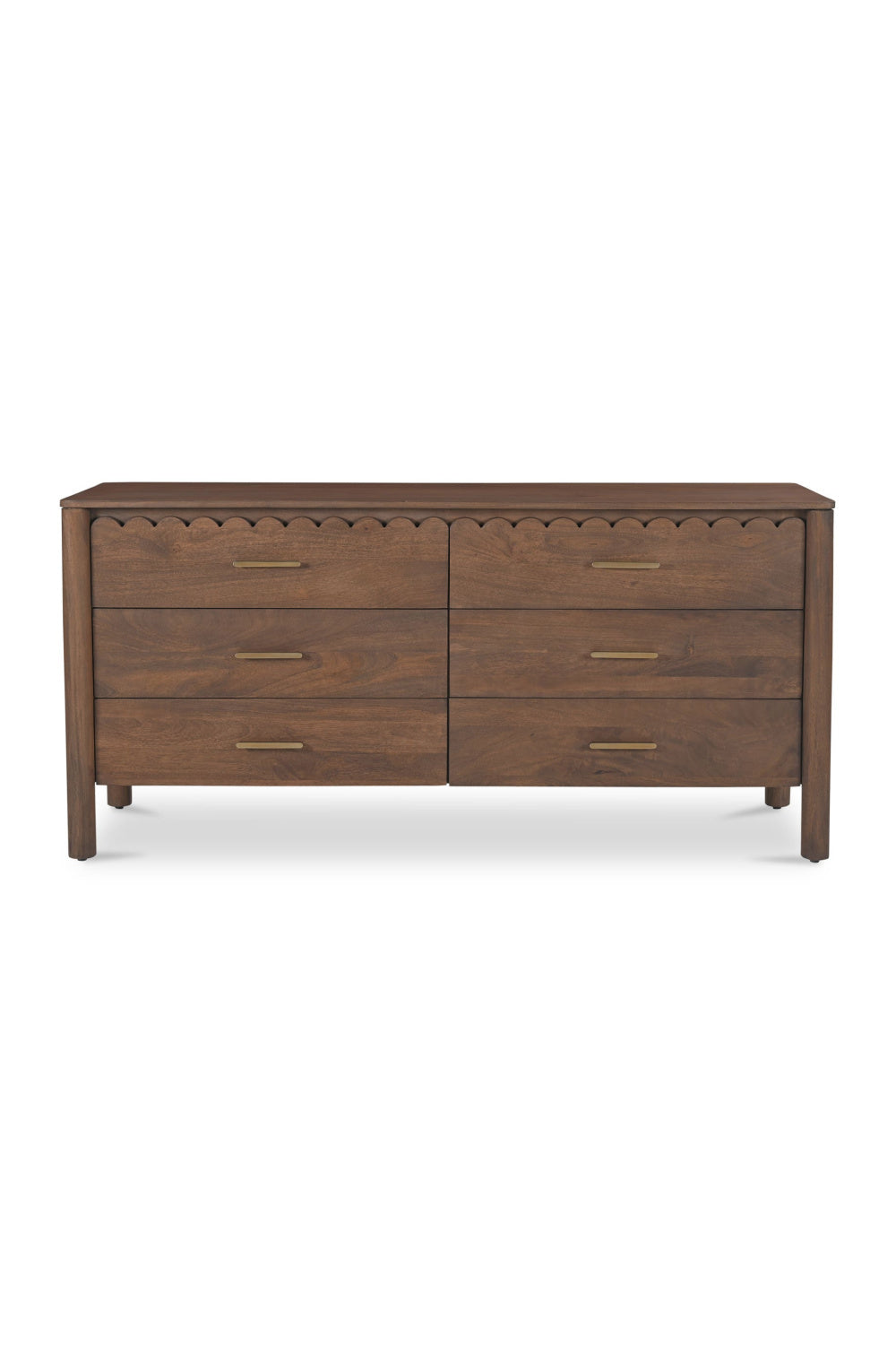   Modern European furniture - Scalloped Edge Wooden 6-Drawer Dresser - www.oroa.com | Oroa.com