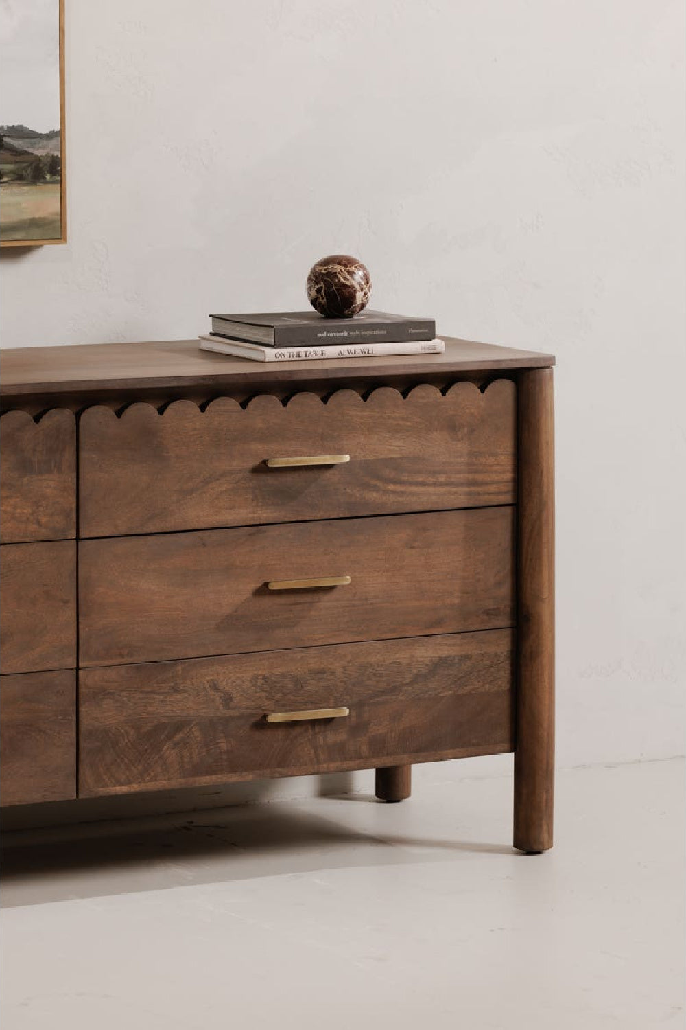  Modern European furniture - Scalloped Edge Wooden 6-Drawer Dresser - www.oroa.com | Oroa.com