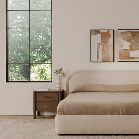   Modern European furniture - Scalloped-Edge 2-Drawer Nightstand - www.oroa.com | Oroa.com