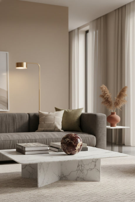   Red Marble Sphere Tabletop Decor | Oroa.com