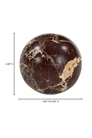   Red Marble Sphere Tabletop Decor | Oroa.com
