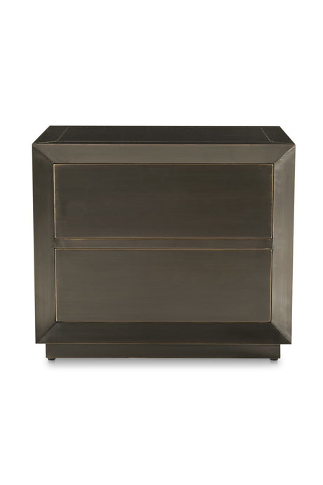  Modern European furniture - Bronze 2-Drawer Nightstand - www.oroa.com | Oroa.com