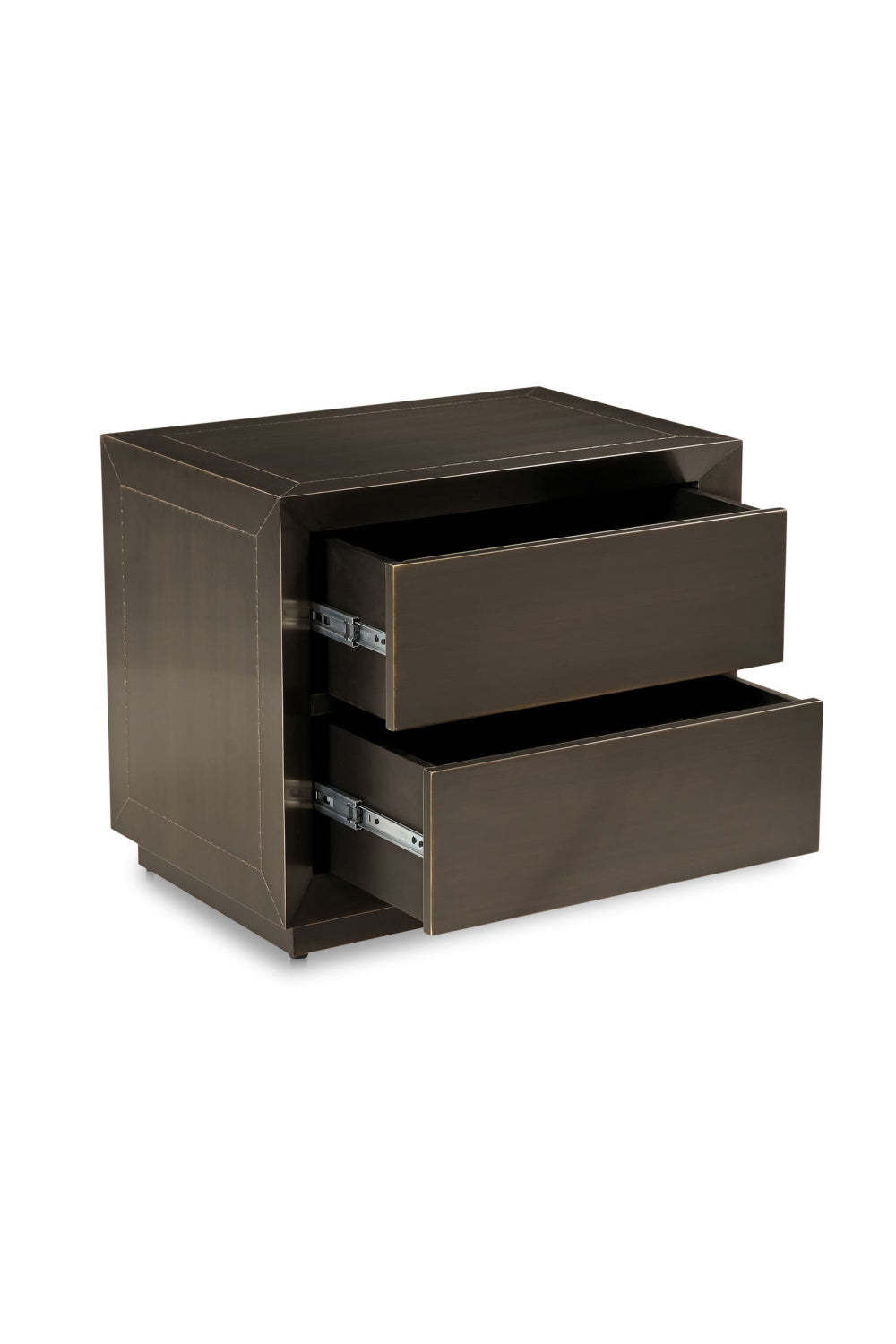   Modern European furniture - Bronze 2-Drawer Nightstand - www.oroa.com | Oroa.com