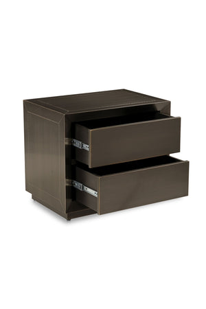   Modern European furniture - Bronze 2-Drawer Nightstand - www.oroa.com | Oroa.com