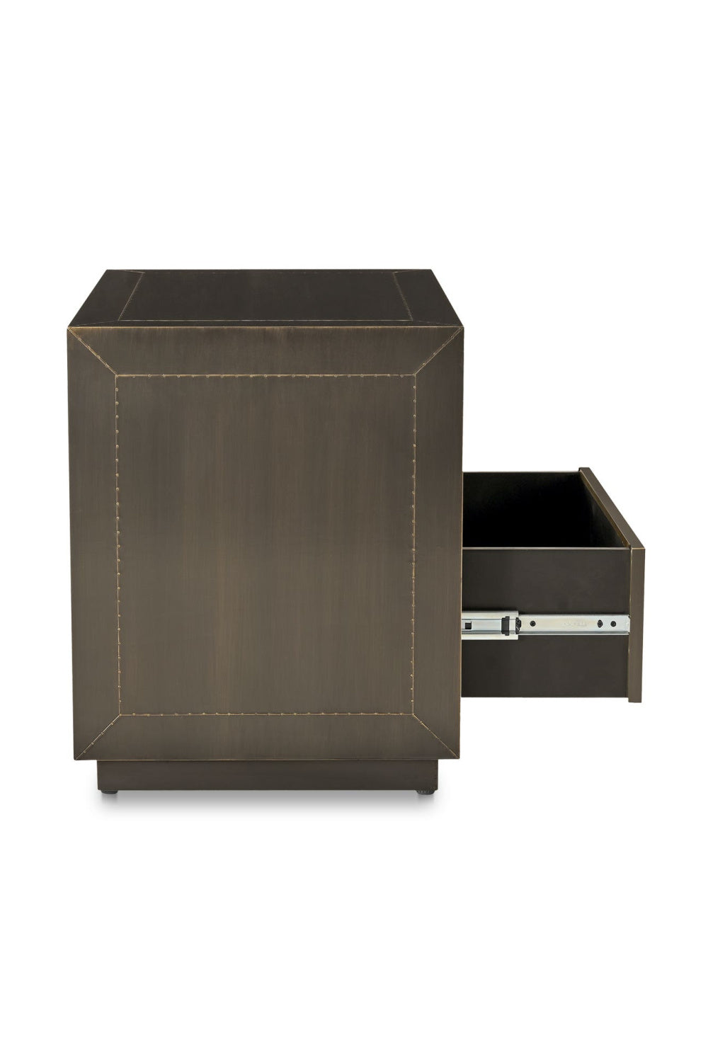   Modern European furniture - Bronze 2-Drawer Nightstand - www.oroa.com | Oroa.com