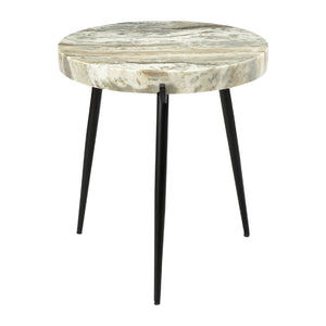   Modern European furniture - Iron Base Marble Accent Table - www.oroa.com | Oroa.com