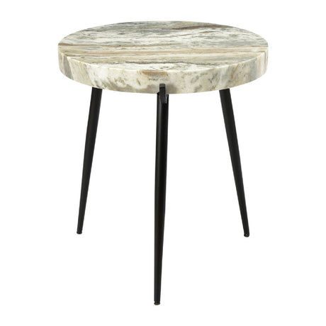   Modern European furniture - Iron Base Marble Accent Table - www.oroa.com | Oroa.com