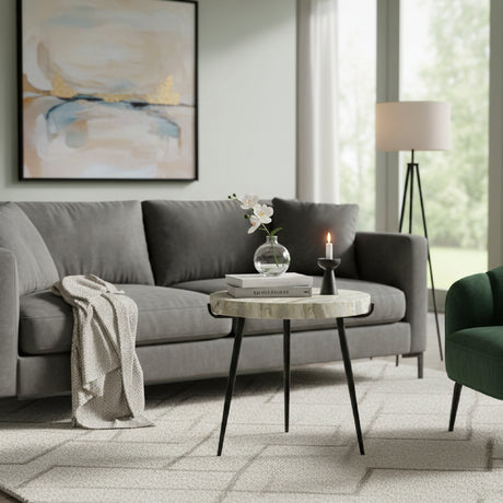   Modern European furniture - Iron Base Marble Accent Table - www.oroa.com | Oroa.com