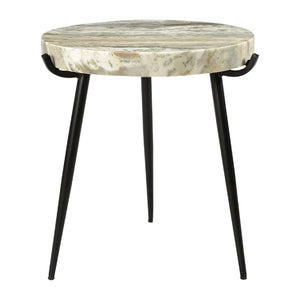   Modern European furniture - Iron Base Marble Accent Table - www.oroa.com | Oroa.com