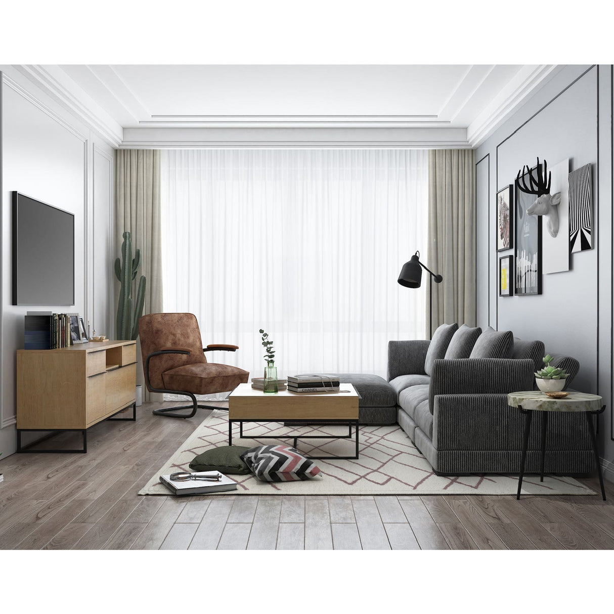   Modern European furniture - Iron Base Marble Accent Table - www.oroa.com | Oroa.com