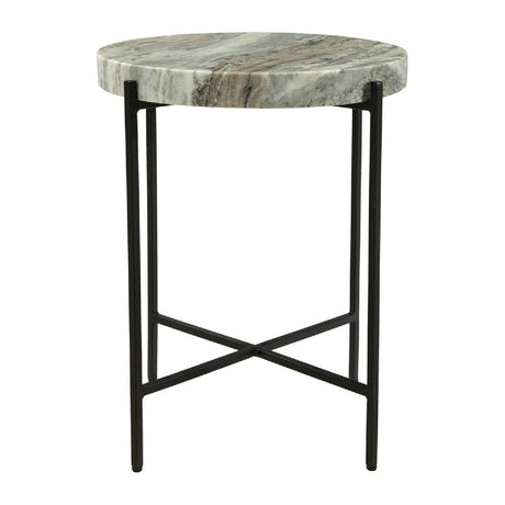   Modern European furniture - Round Natural Marble Accent Table - www.oroa.com | Oroa.com