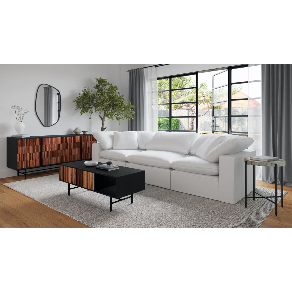   Modern European furniture - Round Natural Marble Accent Table - www.oroa.com | Oroa.com