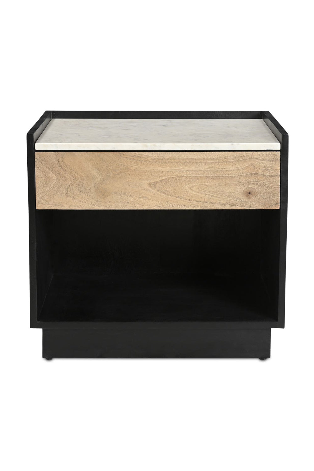   Modern European furniture - Marble Top Black Nightstand - www.oroa.com | Oroa.com