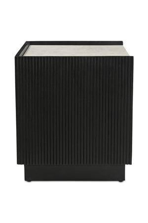   Modern European furniture - Marble Top Black Nightstand - www.oroa.com | Oroa.com