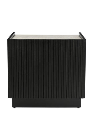   Modern European furniture - Marble Top Black Nightstand - www.oroa.com | Oroa.com