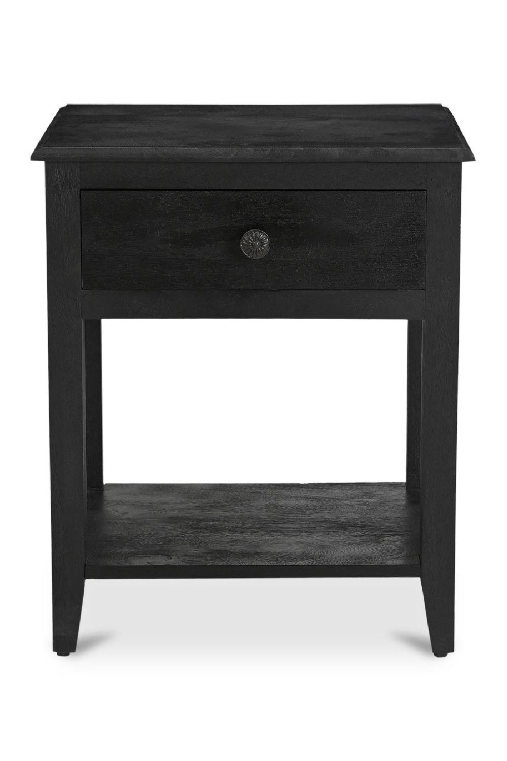   Modern European furniture - Antique Black 1-Drawer Nightstand - www.oroa.com | Oroa.com