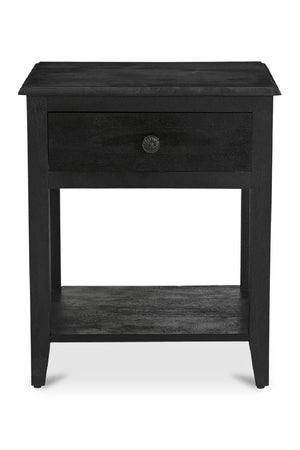   Modern European furniture - Antique Black 1-Drawer Nightstand - www.oroa.com | Oroa.com