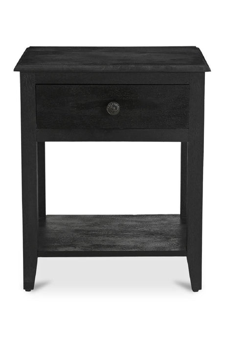   Modern European furniture - Antique Black 1-Drawer Nightstand - www.oroa.com | Oroa.com