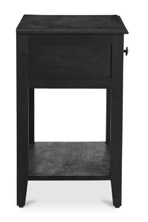   Modern European furniture - Antique Black 1-Drawer Nightstand - www.oroa.com | Oroa.com