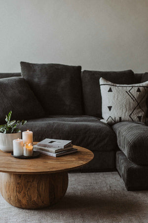  Modern European furniture - Natural Acacia Round Coffee Table - www.oroa.com | Oroa.com