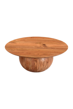   Modern European furniture - Natural Acacia Round Coffee Table - www.oroa.com | Oroa.com