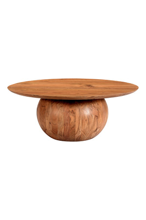   Modern European furniture - Natural Acacia Round Coffee Table - www.oroa.com | Oroa.com