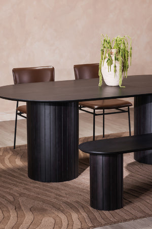   Modern European furniture - Black Acacia Wood Bench - www.oroa.com | Oroa.com
