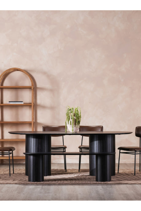   Modern European furniture - Black Acacia Wood Bench - www.oroa.com | Oroa.com