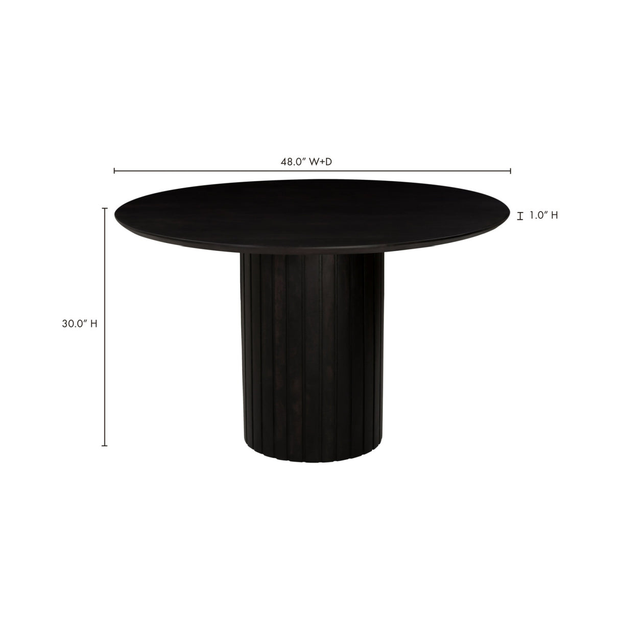   Modern European furniture - Black Acacia Round Dining Table - www.oroa.com | Oroa.com