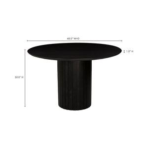  Modern European furniture - Black Acacia Round Dining Table - www.oroa.com | Oroa.com