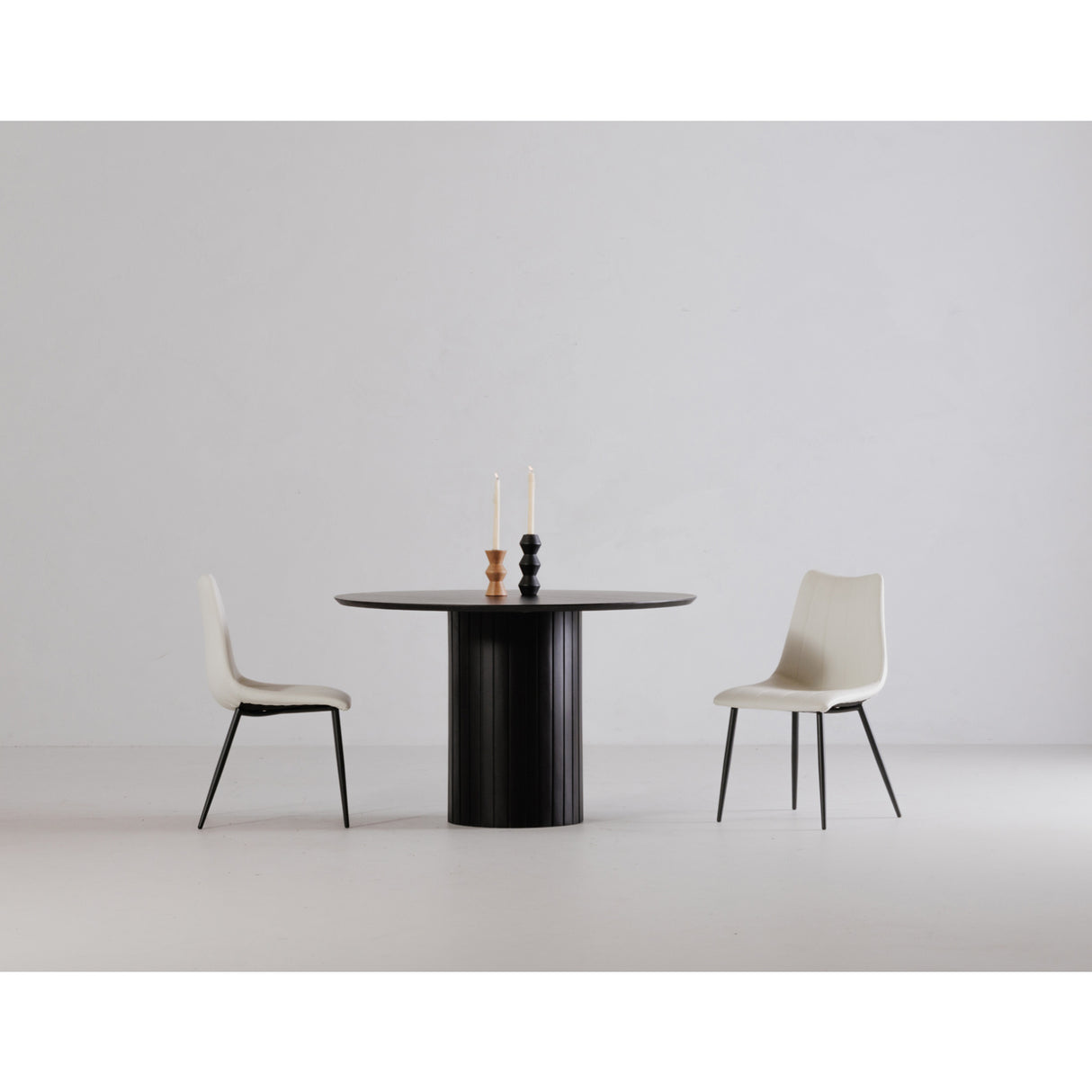   Modern European furniture - Black Acacia Round Dining Table - www.oroa.com | Oroa.com