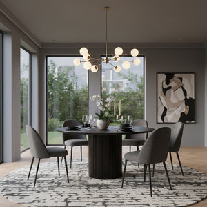   Modern European furniture - Black Acacia Round Dining Table - www.oroa.com | Oroa.com
