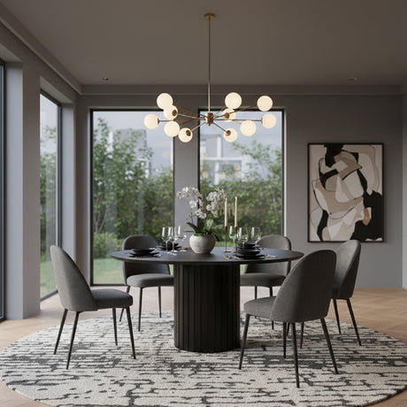   Modern European furniture - Black Acacia Round Dining Table - www.oroa.com | Oroa.com