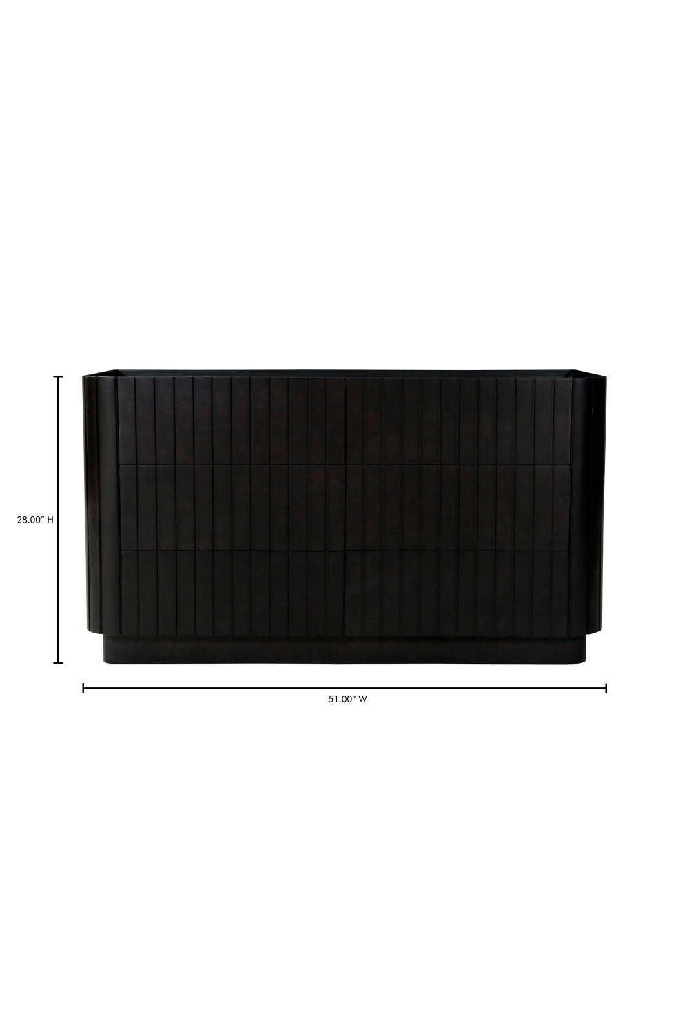   Modern European furniture - Black Acacia 6-Drawer Dresser - www.oroa.com | Oroa.com