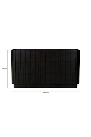   Modern European furniture - Black Acacia 6-Drawer Dresser - www.oroa.com | Oroa.com